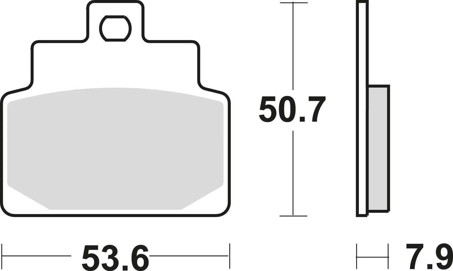 TRW BREAKPAD MCB 709 SRM Sintered Metall