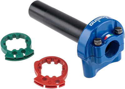 Domino Gasdrehgriffbefestigung XM2 Gasgriffe Aluminium blau 2-Zügel XM2
