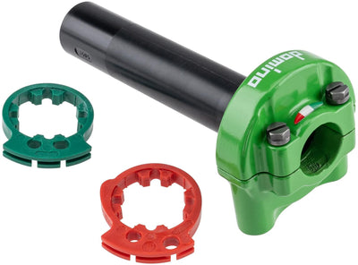 Domino Gasdrehgriffbefestigung xm2 Gasgriffe Alu grün 2-zug xm2