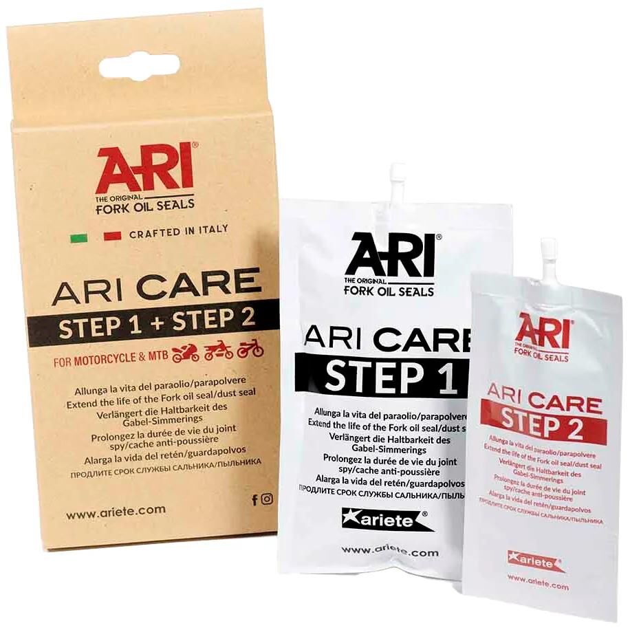 Ariete Vorderradgabeldichtung Ari Care Gabelpflege Ari Care Schritt 1 + Schritt 2 Set