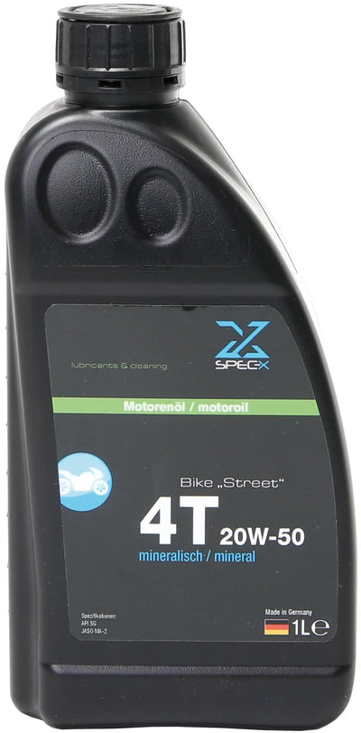 Spec-x Motoröl Fahrrad 4t Straßenmotoröl 4t 20w-50 stre 1l Fahrrad