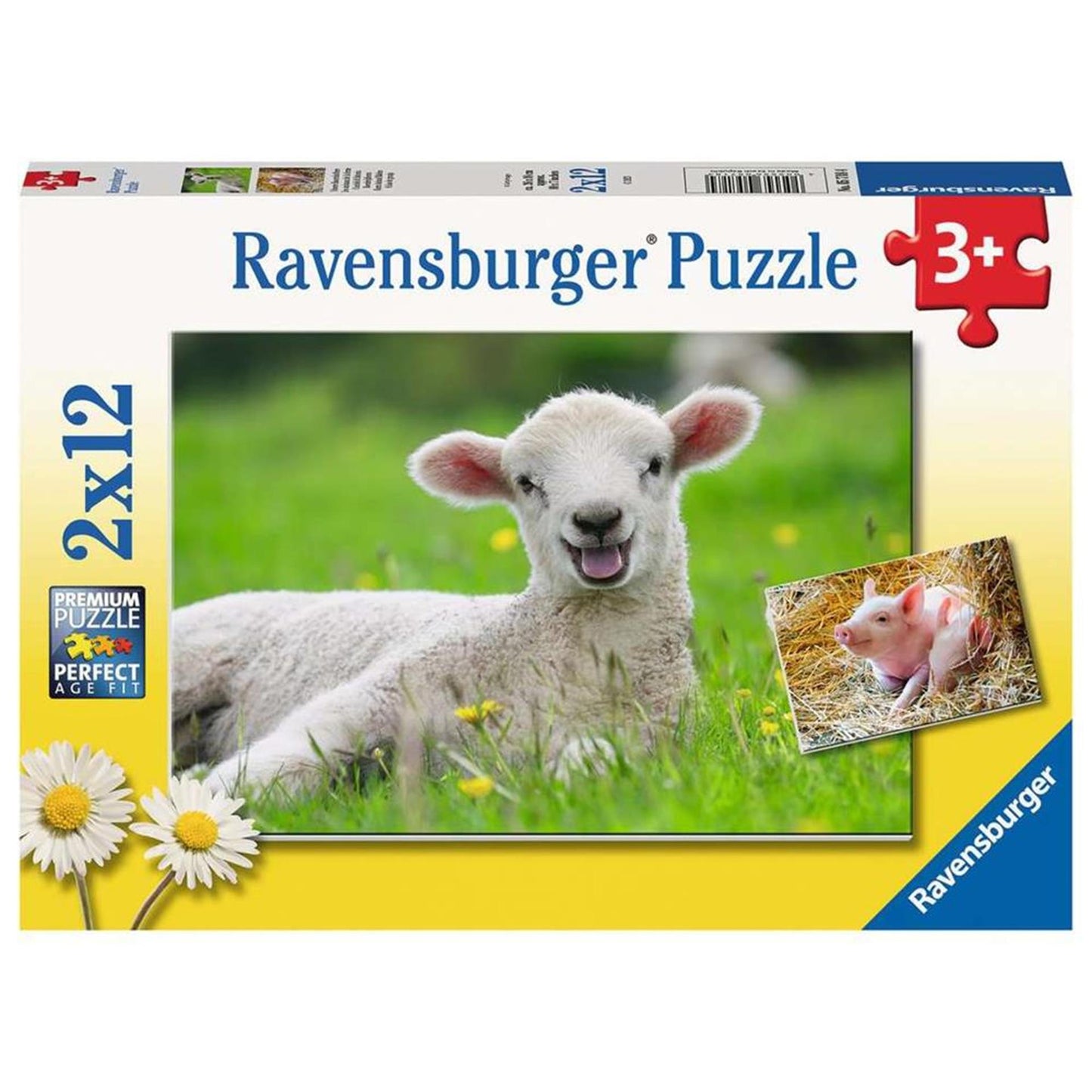 Ravensburger - Nutztiere Linien -Puzzle 2x12 Stücke