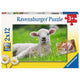 Ravensburger - Nutztiere Linien -Puzzle 2x12 Stücke