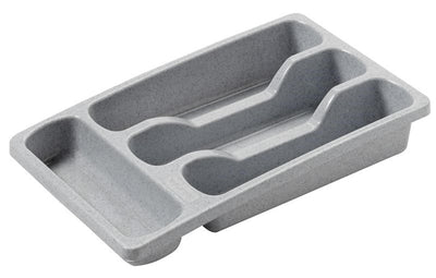 Hurver Besteck Box 4 Fächer grau