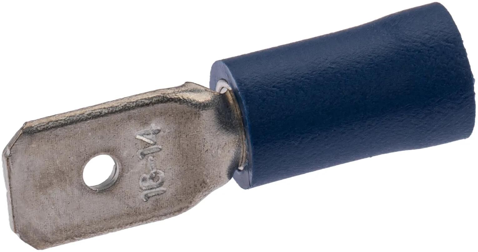 Spahn Flachstecker Flachstecker isoliert blau 100Stk.