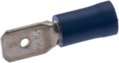 Spahn Flachstecker Flachstecker isoliert blau 100Stk.