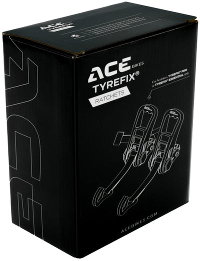 Acebikes Ace-Bikes transportieren Sicherheits-Reifenfix-Ratschen. Ratschensatz Tyrefix Ratschen