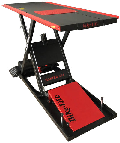 Bike-Lift Hebebrücke Master 504 Tor einfahren Hebebühne Bike-Lif Master 504 Tor einfahren