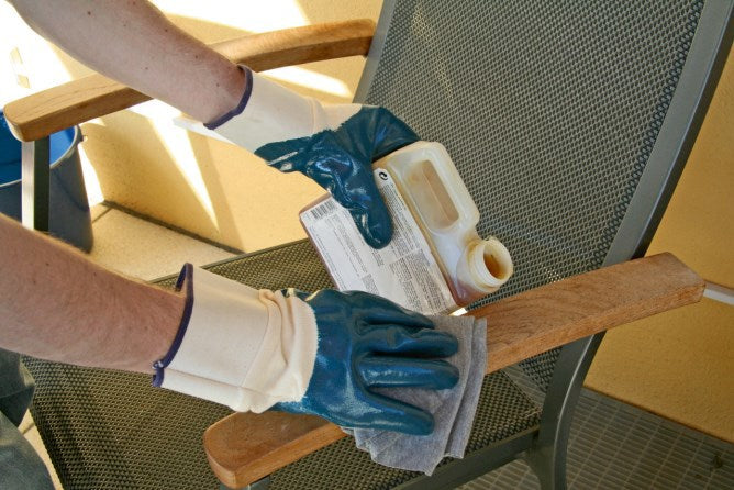 Keron-Handschuh blau NBR mit Kapuze