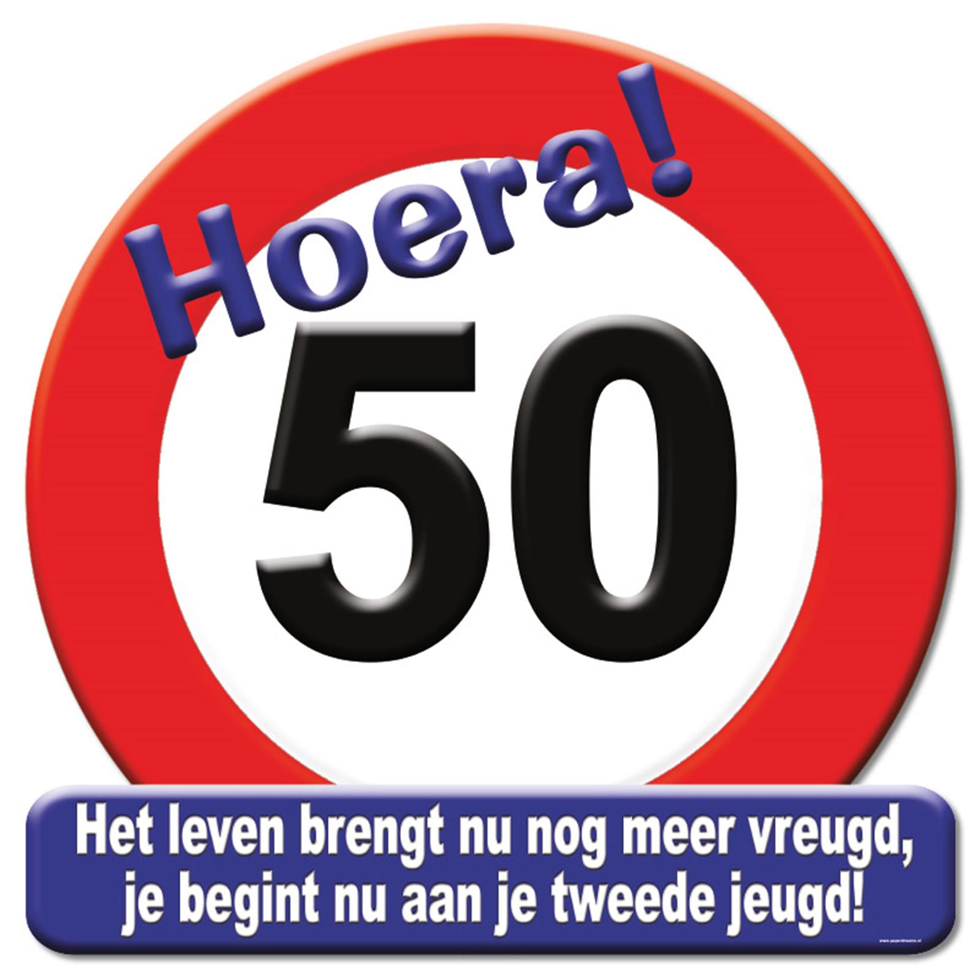 Paperdreams Kronenschild-Verkehrsschild – 50 Jahre