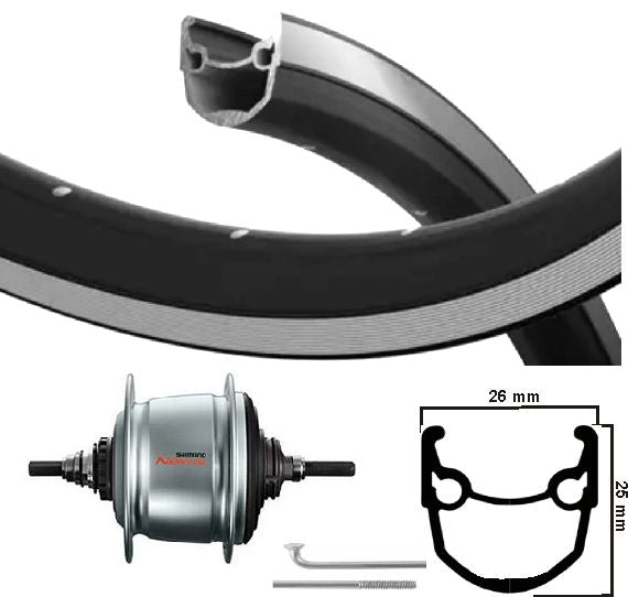 KGS Hinterrad 28 Zoll (622) Velg Stratos SW Zil Nexus 8 Rollerbrake