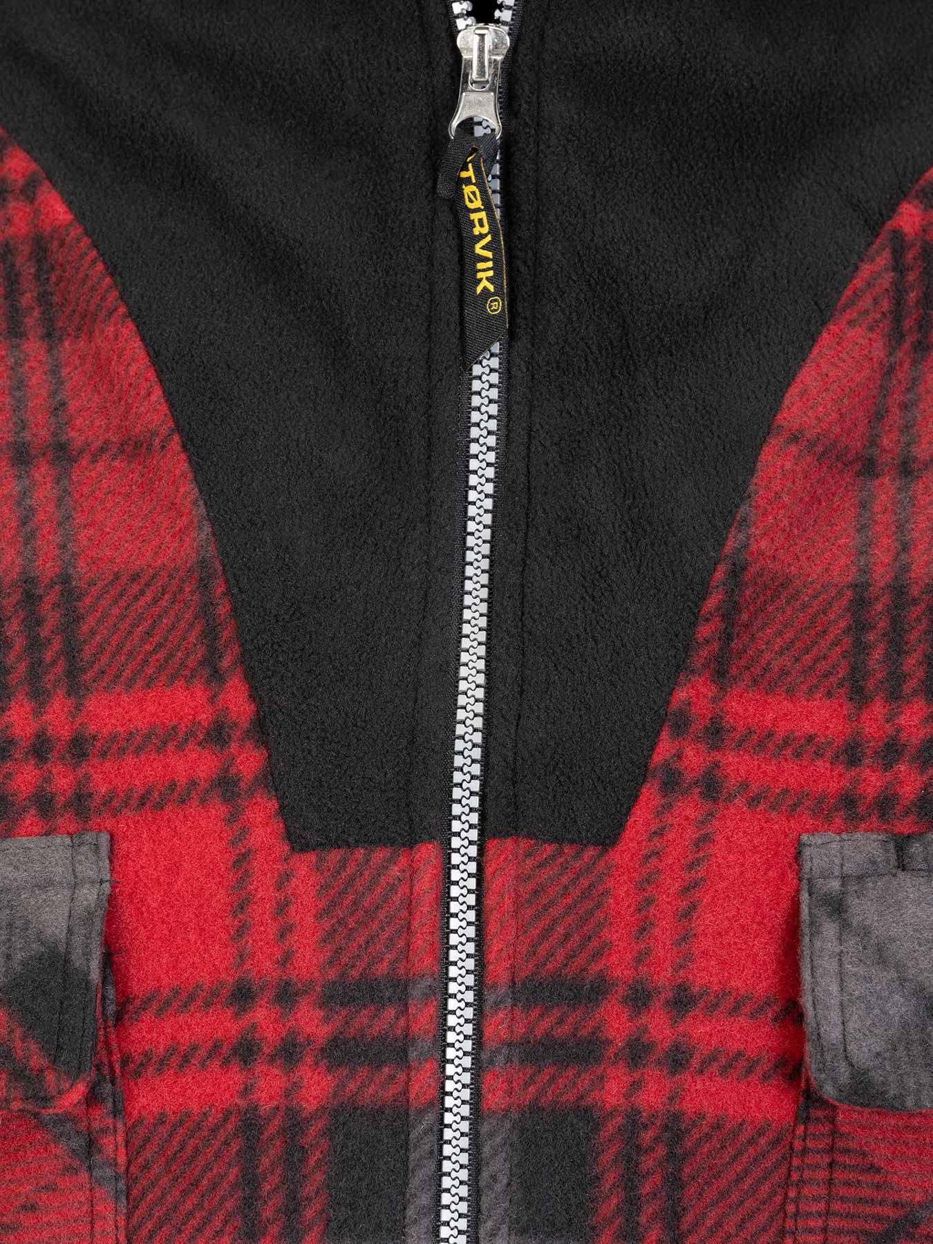 Storvik Produkte Holzfäller-Fleeceweste Stanley Thermo rot schwarz 3XL