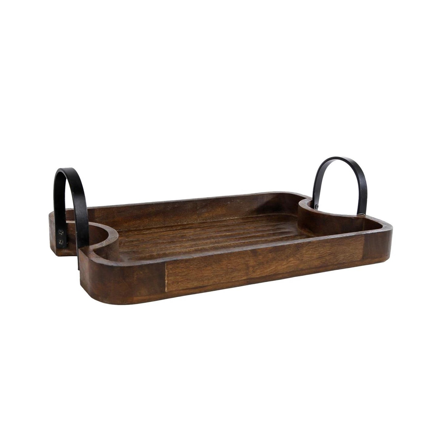 Tablett antike braune Mango 40x25x6,5 cm