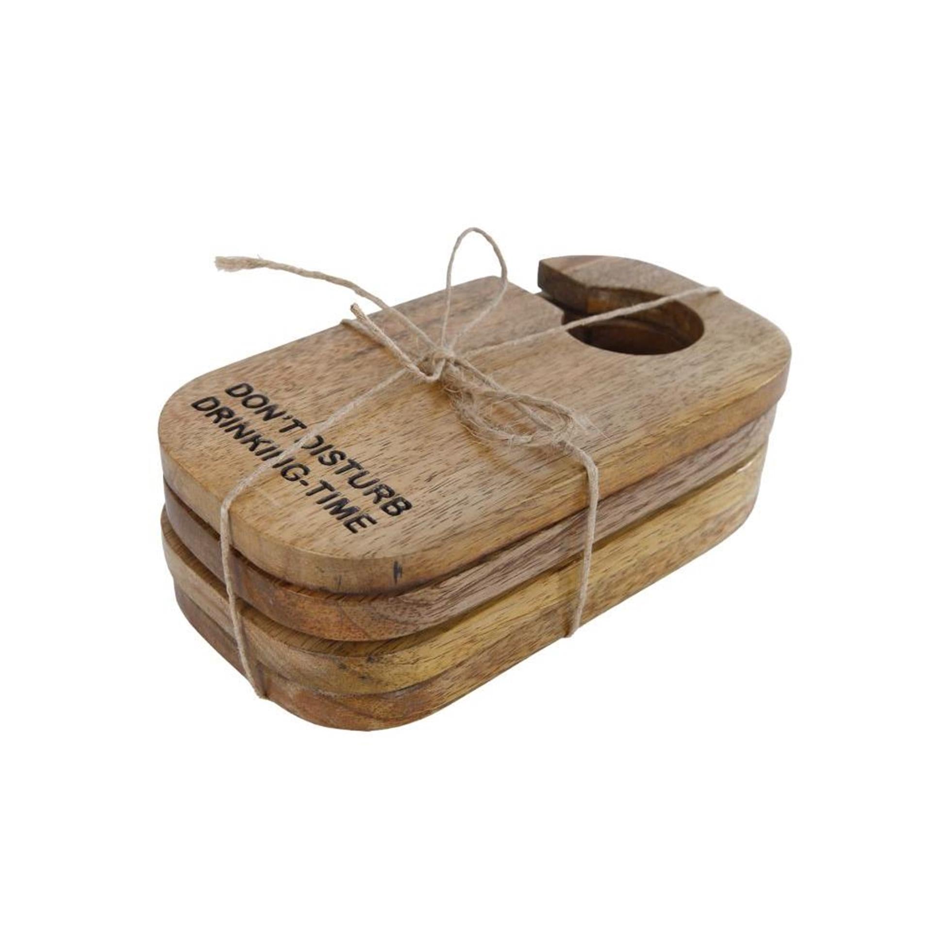 Cosydecor Untersetzer-Set Trinkzeit 4-teilig mango