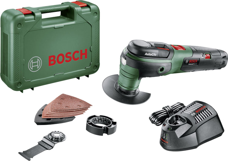 Bosch Green Universalmulti 12 12-V-Li-Ionen-Akku-Multitool-Set im Koffer mit 1 x 2,5-Ah-Akku – 0603103001