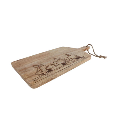 Trinkpfanne Kuh natur mango 50x25x1,5cm
