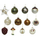 Decoris Weihnachtskugeln Mix Glas 12 Stück natur