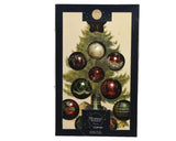 Decoris Weihnachtskugeln Mix Glas 12 Stück Weihnachtsfarbe - afbeelding 2