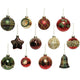 Decoris Weihnachtskugeln Mix Glas 12 Stück Weihnachtsfarbe