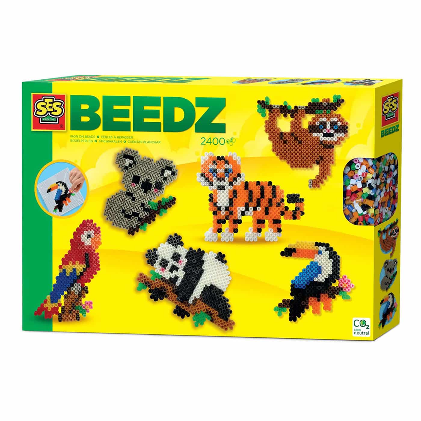 SES Creative Beedz String Perlen - Dschungeltiere
