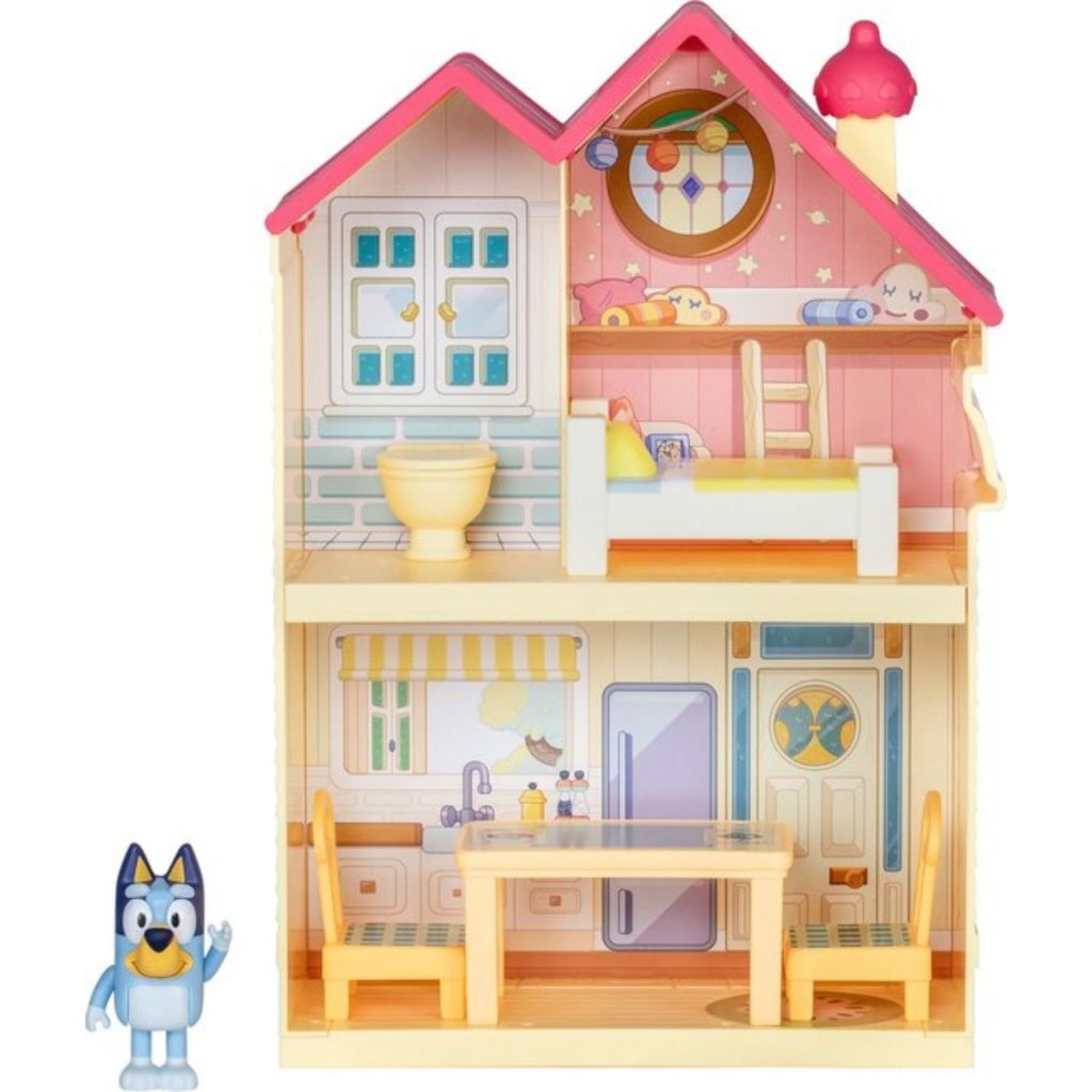 Elchspielzeug Bluey Mini Speelhuis mit Möbeln und Spielfigur