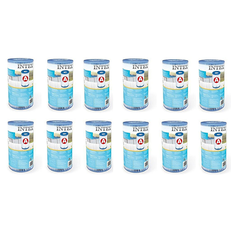 Intex 29000 Filterpatrone Typ A 12 Stücke für Schwimmbad 244 305 366 cm