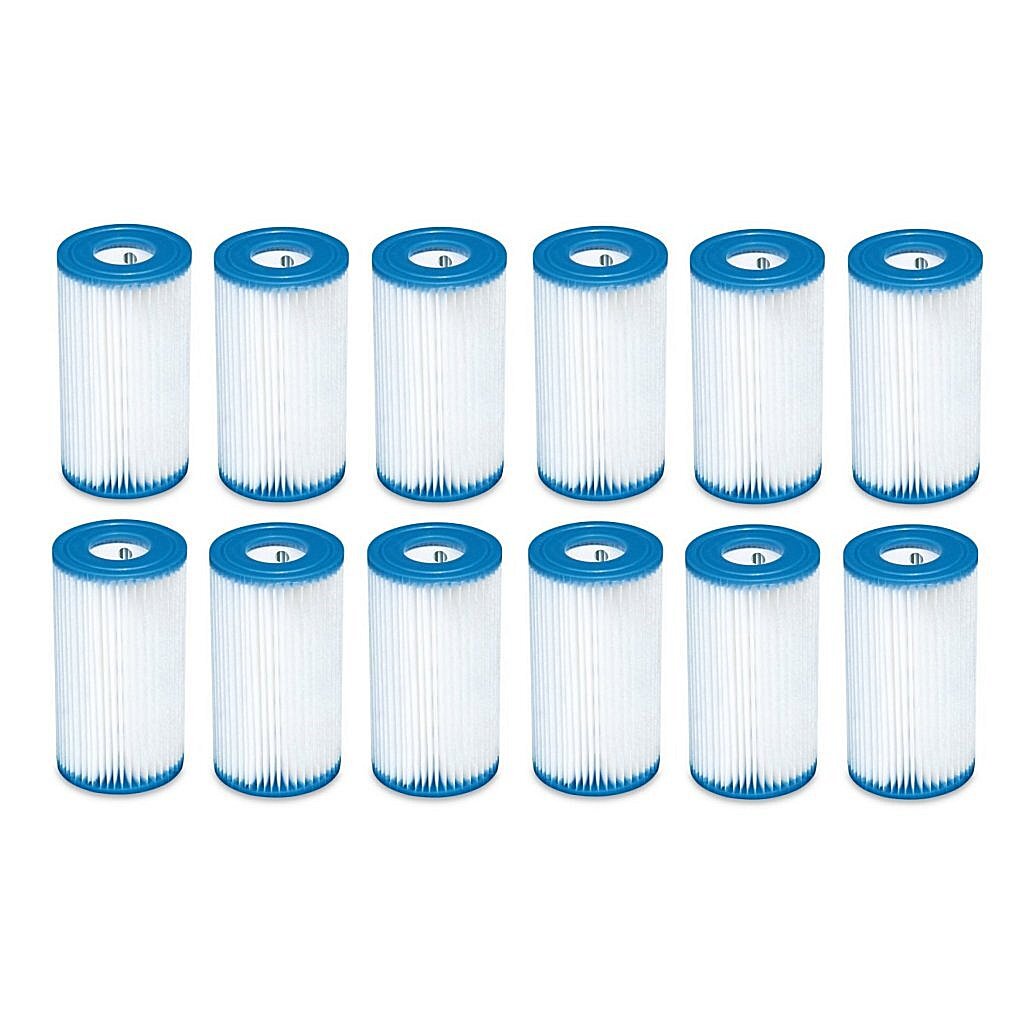 Intex 29000 Filterpatrone Typ A 12 Stücke für Schwimmbad 244 305 366 cm
