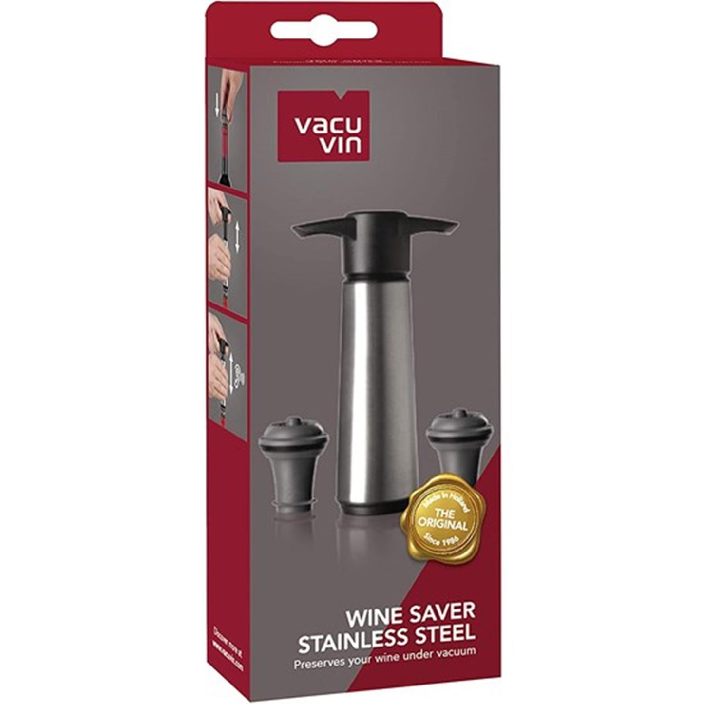 Vacu Vin Weinsparer-Set aus Edelstahl