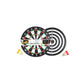 Longfield Darts doppeltes Papierschild mit 6 Darts