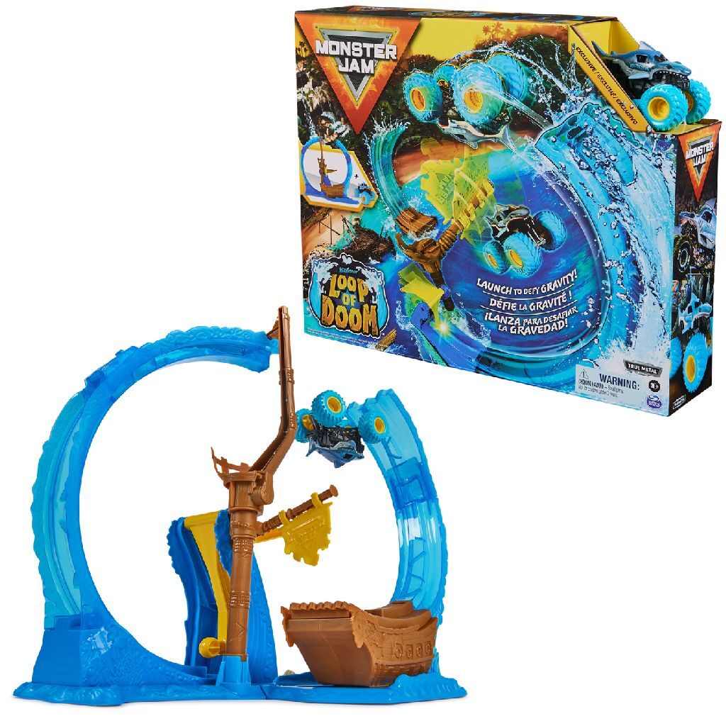 Monster Jam Monster Jam Megalodon Loop oder Doom Stunt Play Set