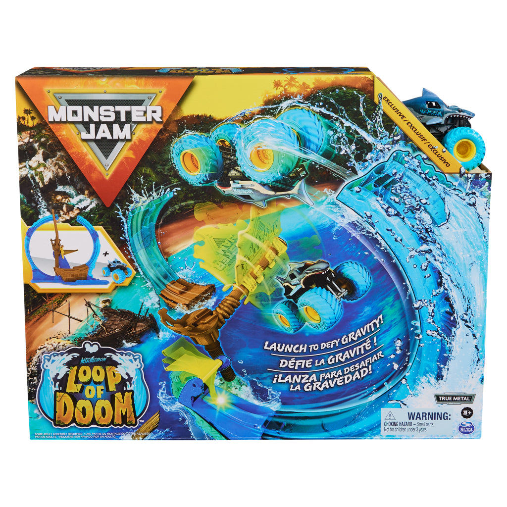 Monster Jam Monster Jam Megalodon Loop oder Doom Stunt Play Set