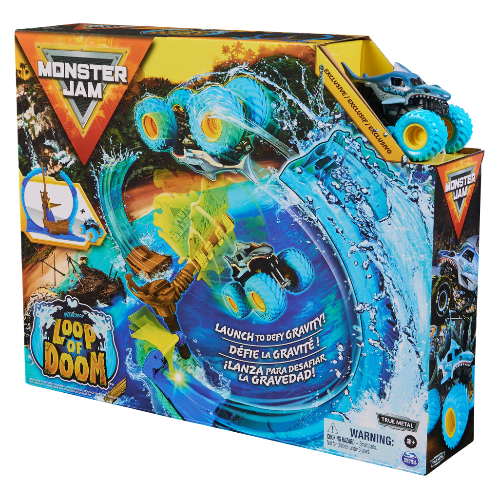 Monster Jam Monster Jam Megalodon Loop oder Doom Stunt Play Set