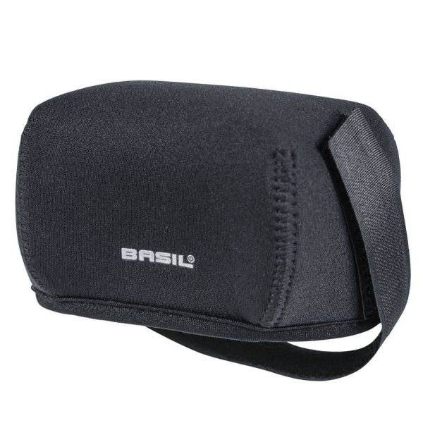 Universal-Neoprenabdeckung Basil für Gepäckträger-Batterieanschluss - schwarz