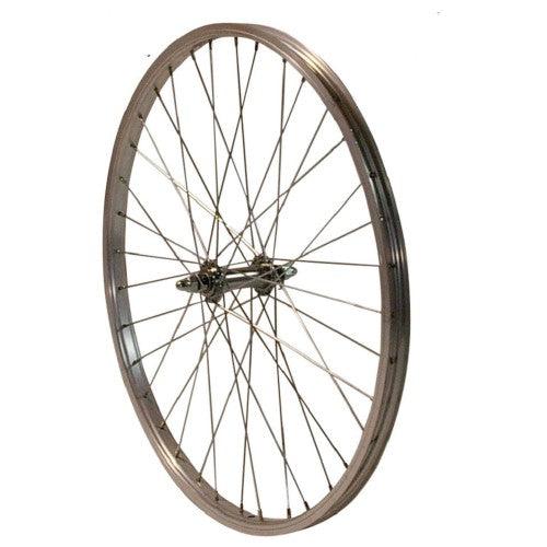 HZB -Vorderrad 24 Zoll ETRO 507 Alu Fixes Achs Silber
