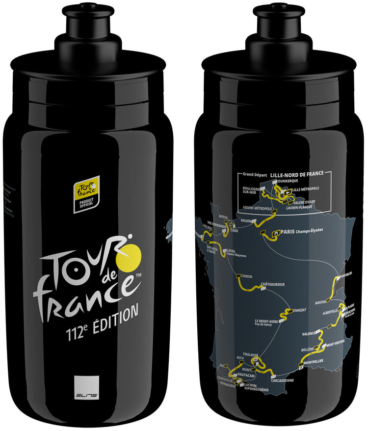 Elite Fly Tour de France Wasserflasche Trinkfl. Fly Tour d'E France schwarz 550ml