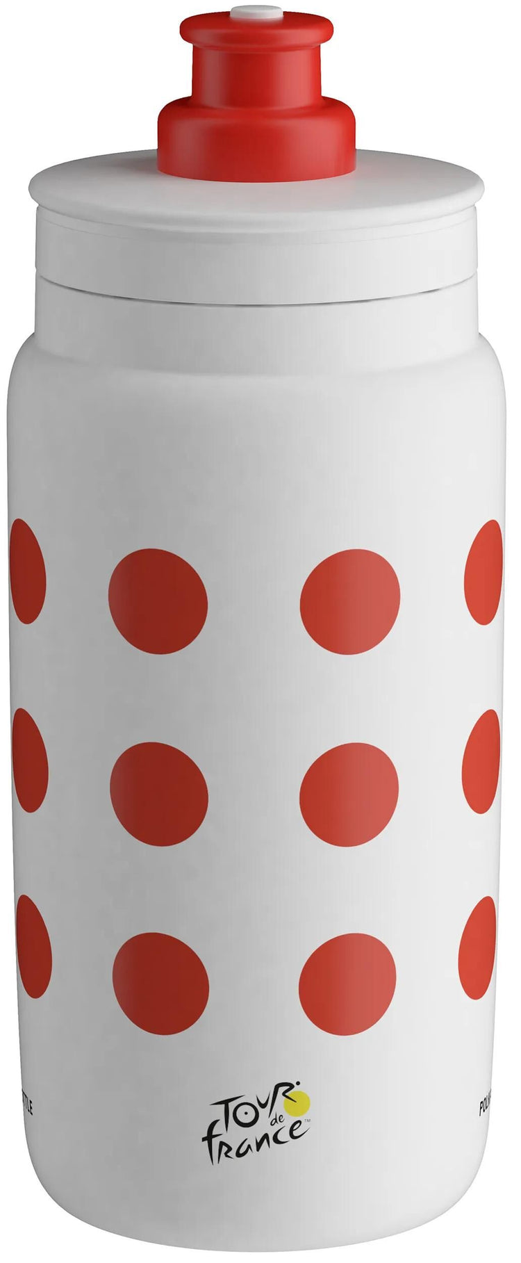 Elite Fly Tour de France Wasserflasche Trinkfl. Fly Tour d'E France Red Polka 550ml