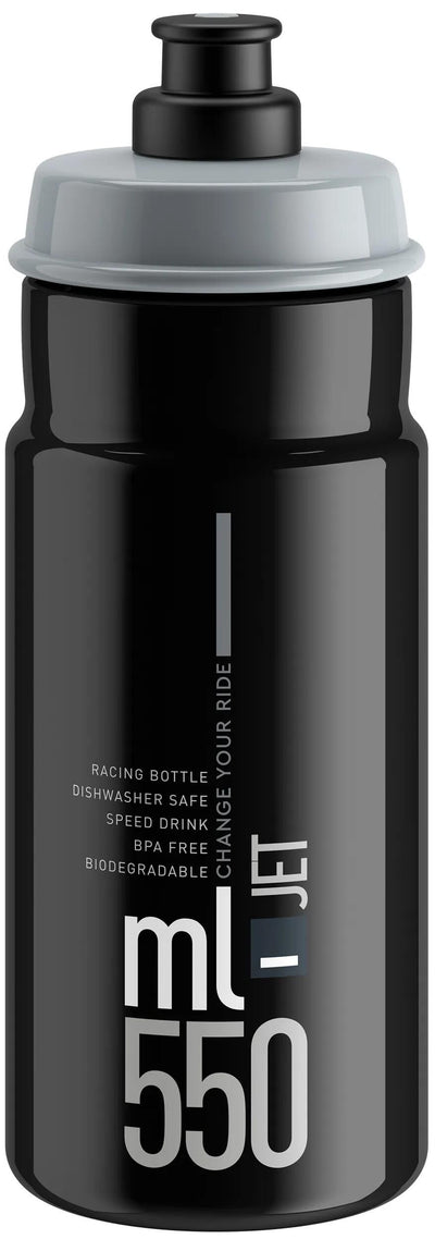 Elite Wasserflasche Jet Plus Flasche Jet Plus 550 ml schwarz grau