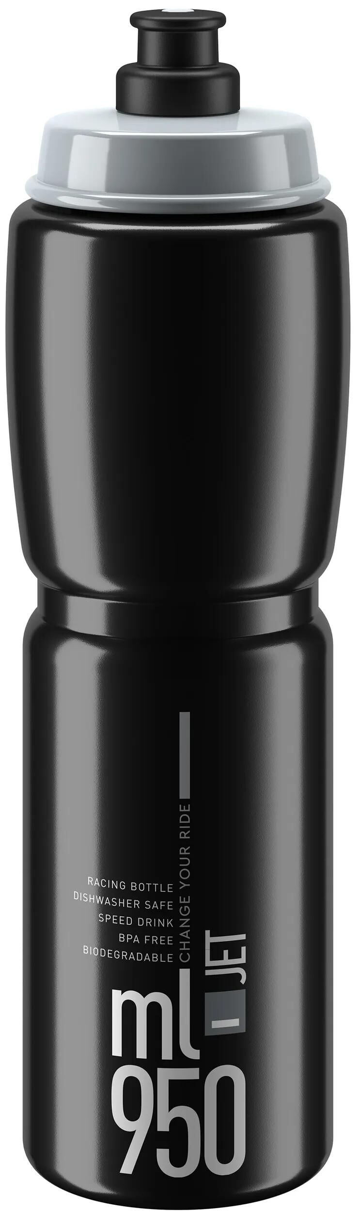Elite Wasserflasche Jet Plus Flasche Jet Plus 950 ml schwarz grau