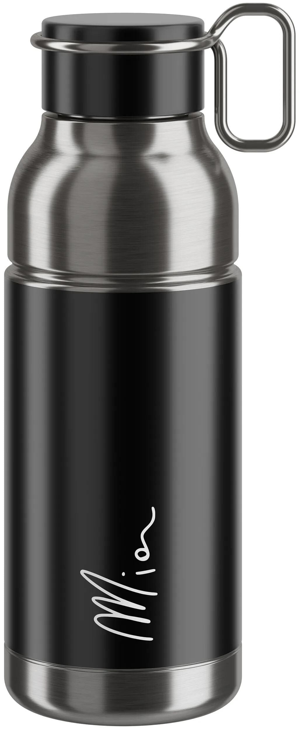 Elite Wasserflasche Mia Edelstahl Flasche Mia Edelstahl 650ml Schwarz Silber