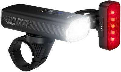 Osram Lichtset LEDs Bike Multibeam x 1000, wiederaufladbare Scheinwerfer, LEDsbike Multibeam x 1000