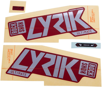 Rockshox Decal Set RS Lyrik Ult. f.red