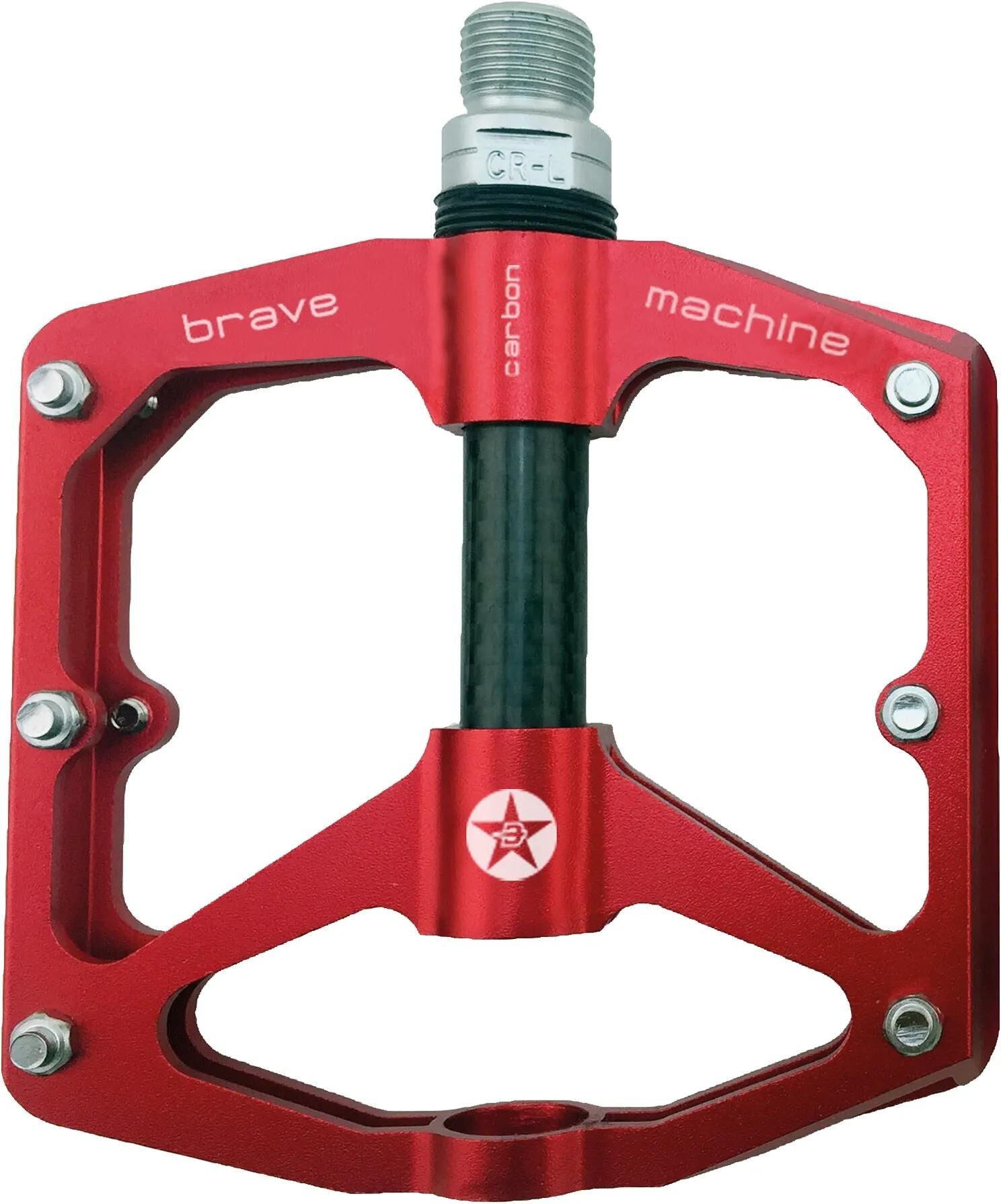Brave Plattform Pedal Freeride Carbonrot