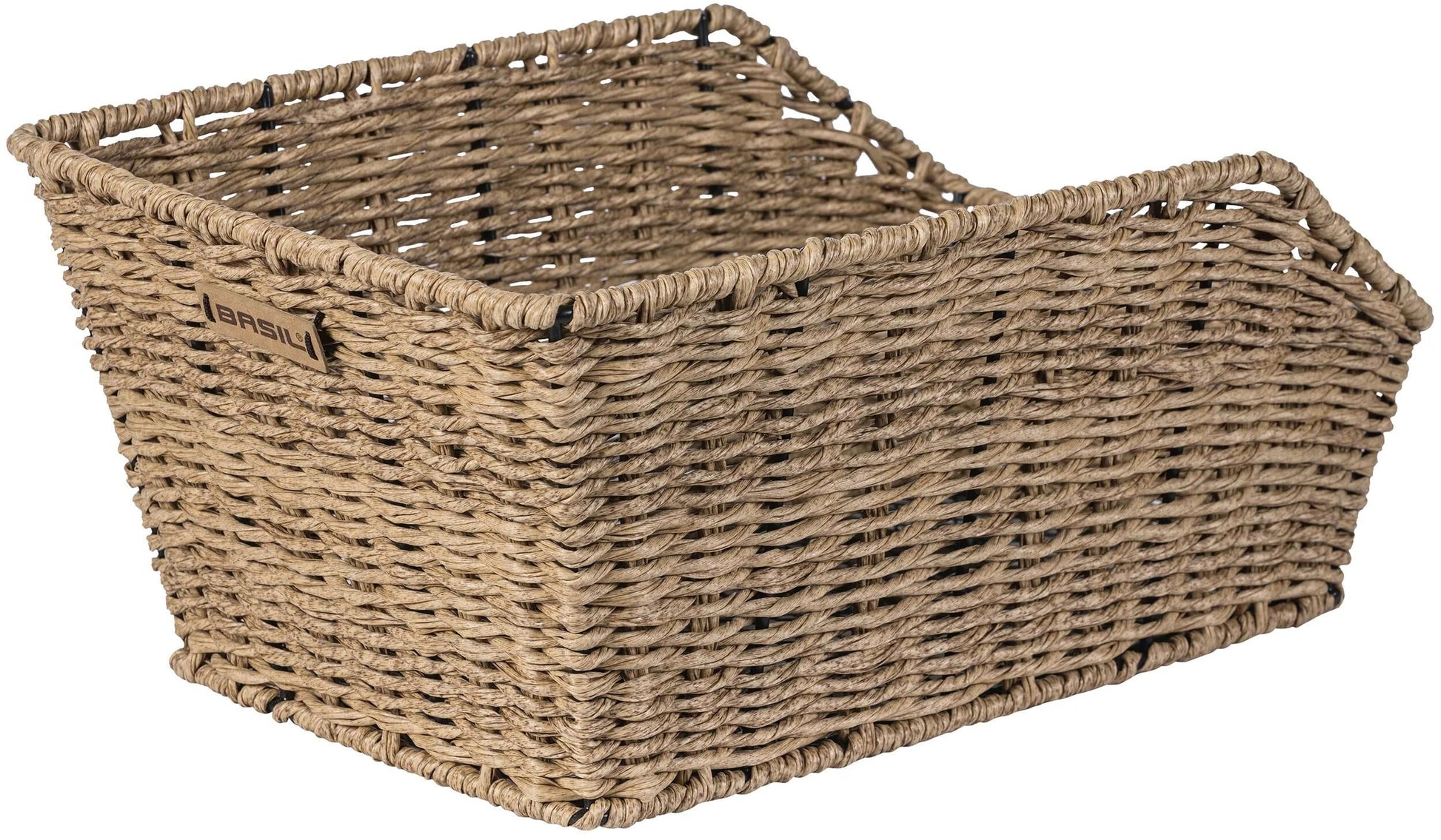 Basil Cento Rattan Look WSL - Fahrradkorb - auf der Rückseite - einschließlich Basil -WSL -System - Hellbraun