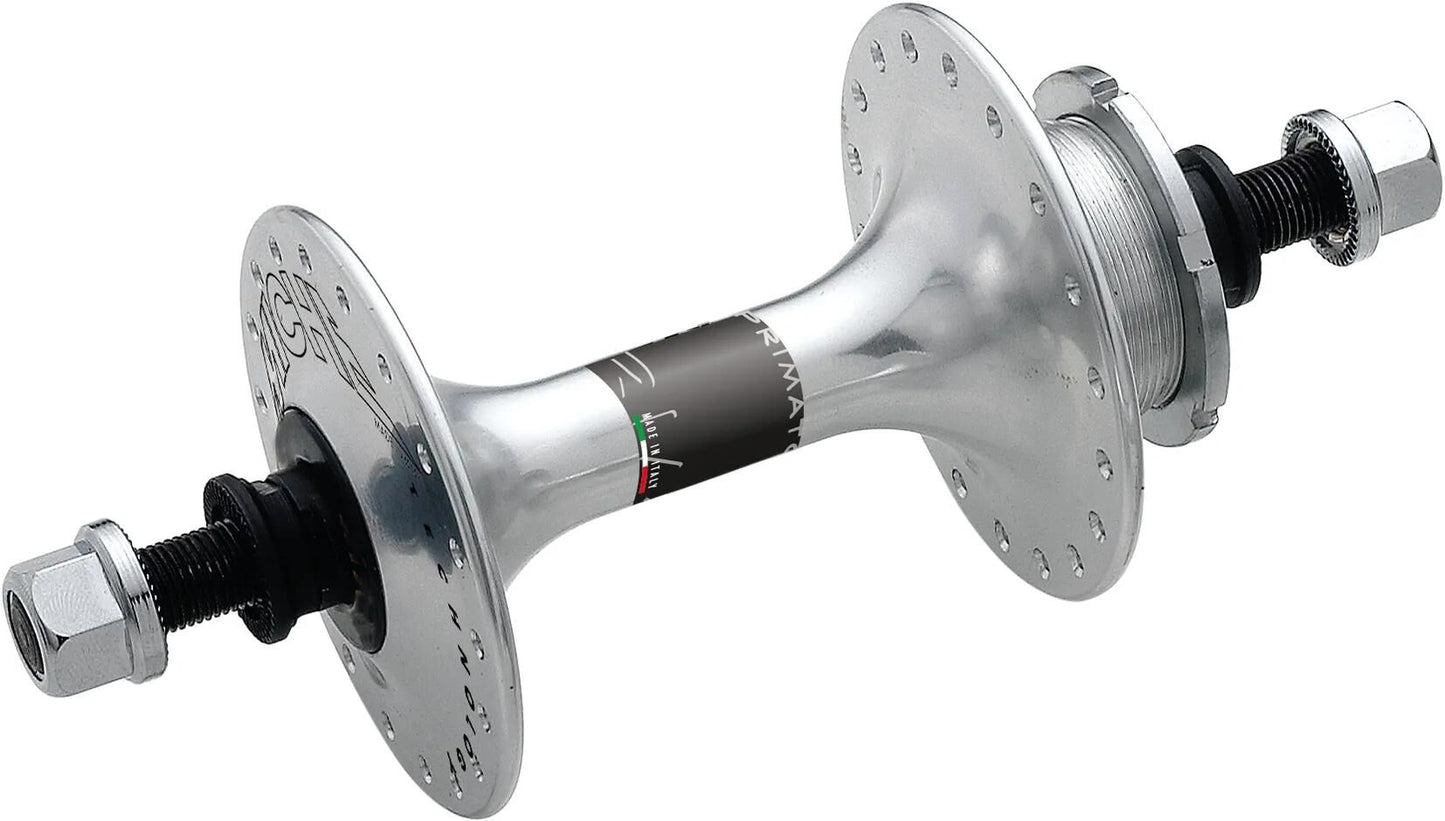 Miche nach Hub Pista 32GTS. Hochflansch Silber