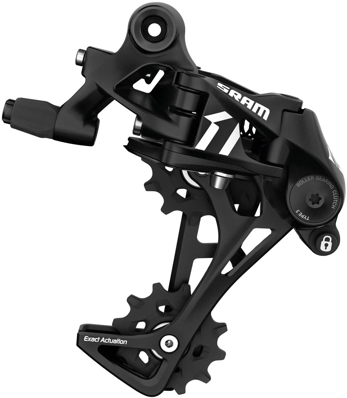 SRAM Heckummeur Apex 1 11-sp-Stahl lang schwarz schwarz