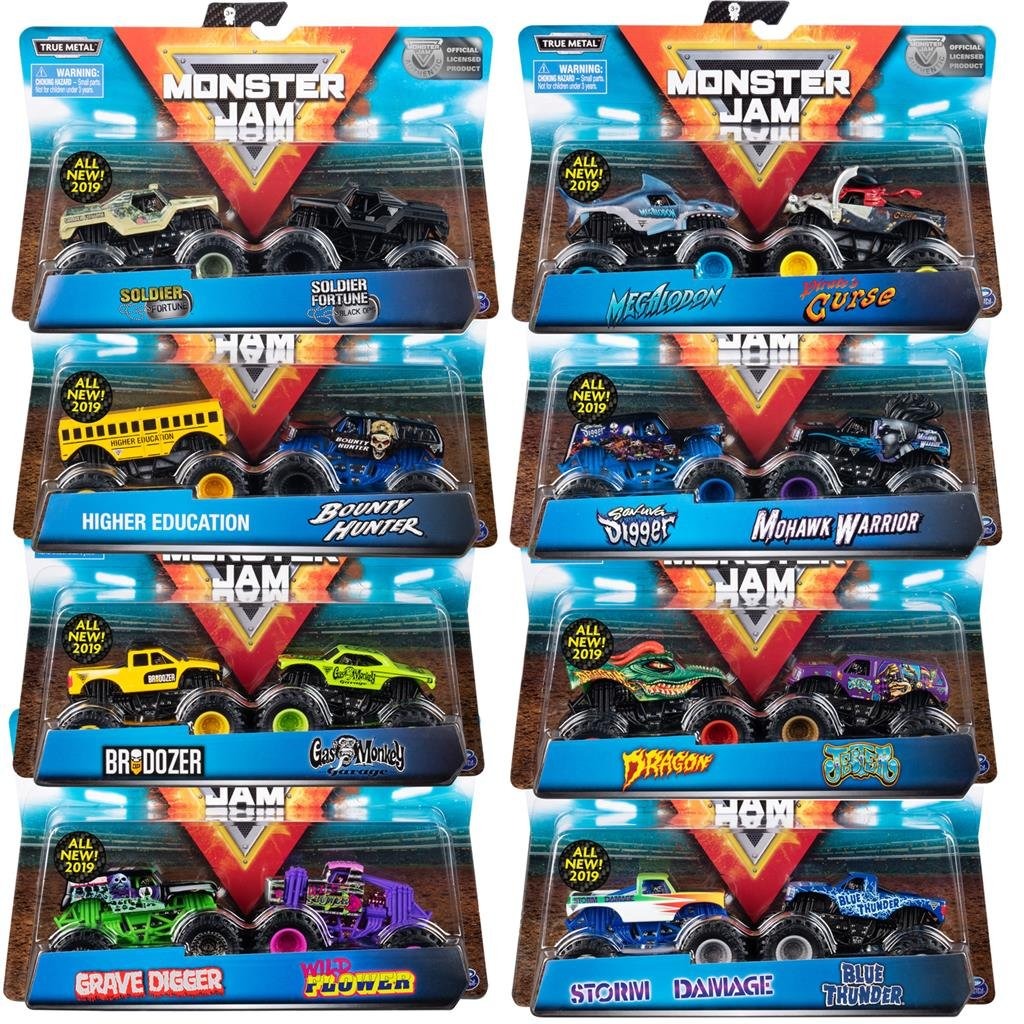 Monster High Monster Jam Druckguss-Trucks 1:64 2 Stück sortiert