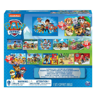 Pfotenpatrouille 12in1 Puzzel Set 25 48 100 Stück