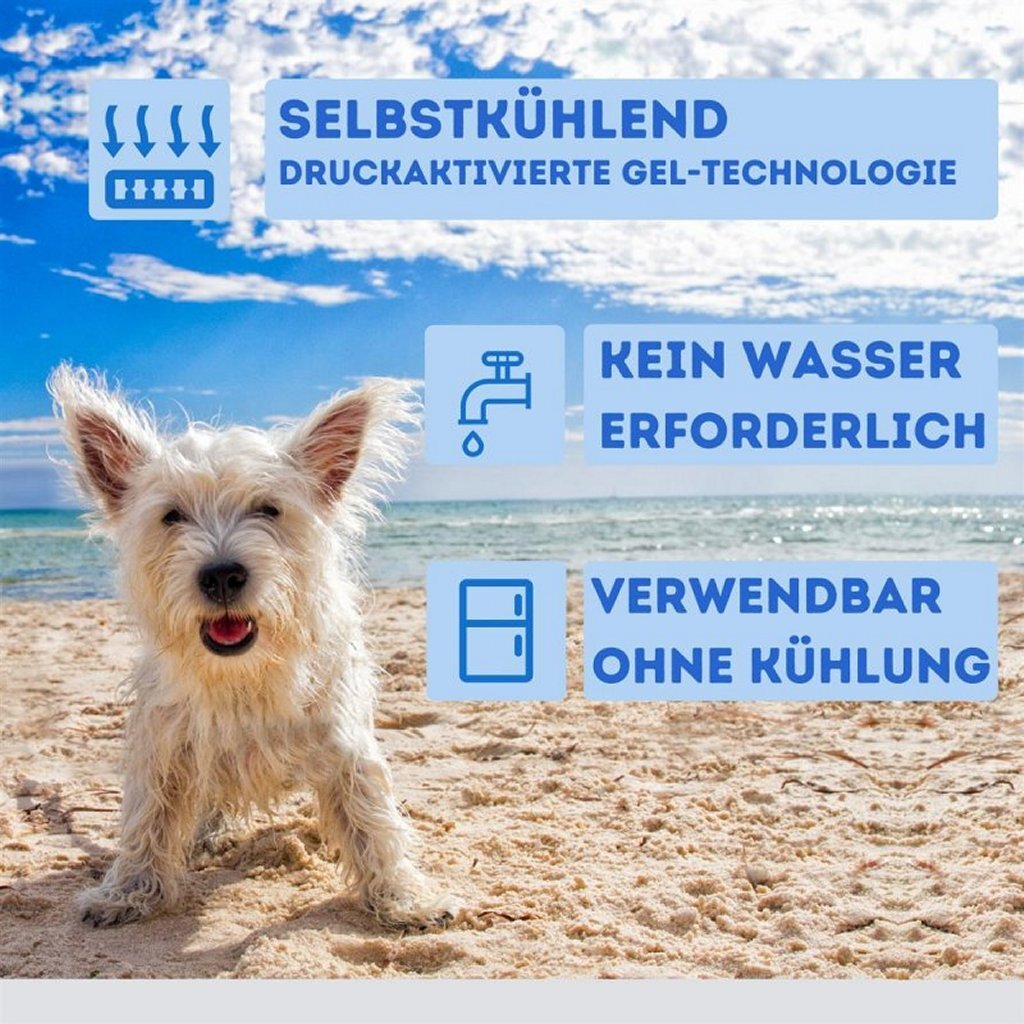 Noosli noosli self -cooling coole matte für hunde und katzen 50 x 90 cm seeblau