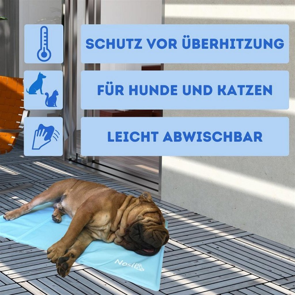 Noosli noosli self -cooling coole matte für hunde und katzen 50 x 90 cm seeblau