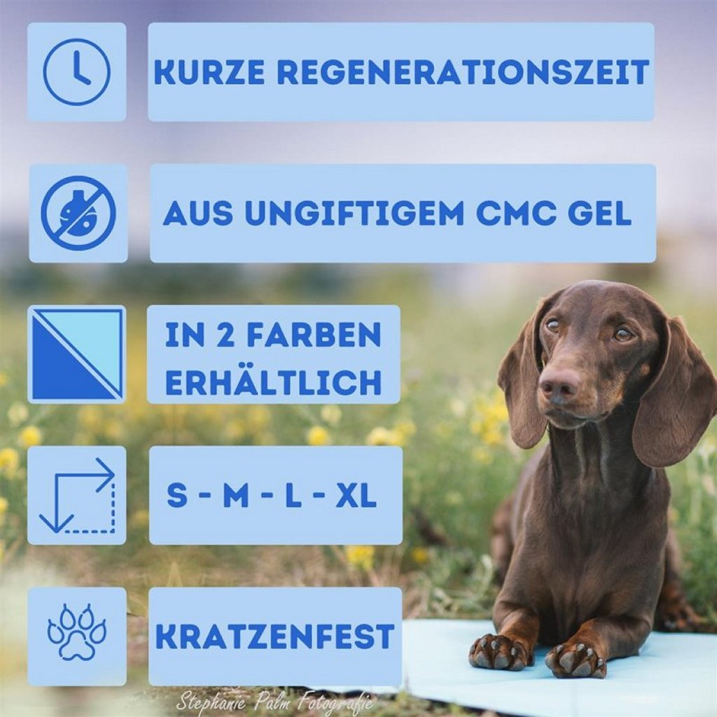 Noosli noosli self -cooling coole matte für hunde und katzen 76x103 cm seeblau